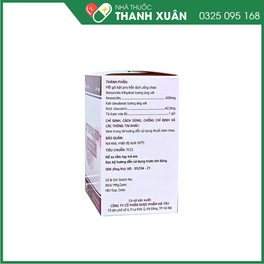 Atsypax 600 thuốc kháng sinh điều trị nhiễm khuẩn